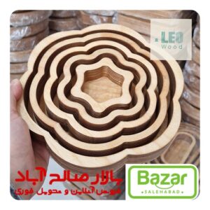 سینی ۵ تیکه طرح گل شیرینگ 