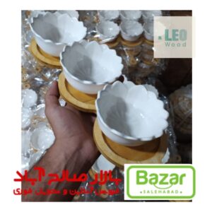 اردو خوری 3 خانه پیاله سرامیکی مدل خورشیدی