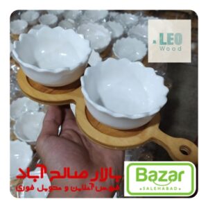 اردو خوری 2 خانه پیاله سرامیک مدل خورشیدی