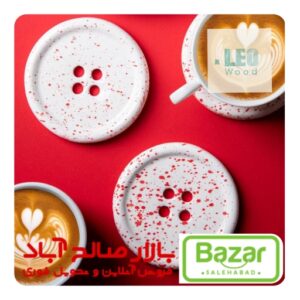 زیر لیوانی دکمه خالدار رنگی