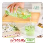 بطری های طرح پیرکس بلور درب شیشه ای 1000 میل