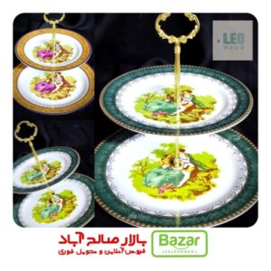 شیرینی خوری دو طبقه گرد لمونژ