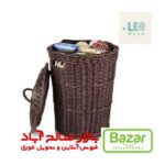 سبد بافت رخت چرک درب‌دار