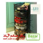 جاپیازی 5طبقه فلزی گردان چرخ‌دار