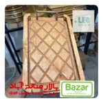 سینی چوبی هیوا مستطیل دسته طلایی