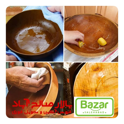 تمیز کردن ظروف چوبی