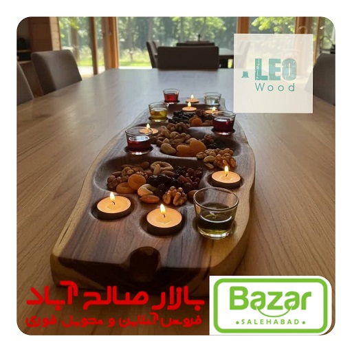 مزه خوری روستیک چوب کهور قهوهای سایز 2 مزه خوری روستیک چوب کهور قهوهای سایز 2