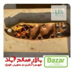 مزهخوری روستیک چوب کهور قهوهای سایز یک