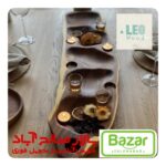 مزه‌خوری روستیک چوب کهور قهوه‌ای سایز یک