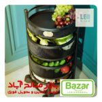 جا پیازی 4 طبقه گردان چرخ دار