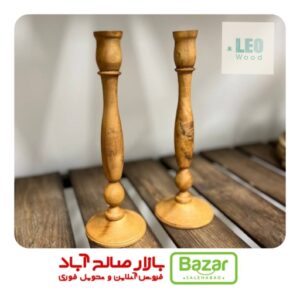 جا شمعی 2 سایز چوب گردو