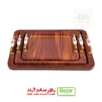 سینی وکیوم سه تایی دسته اشرفی
