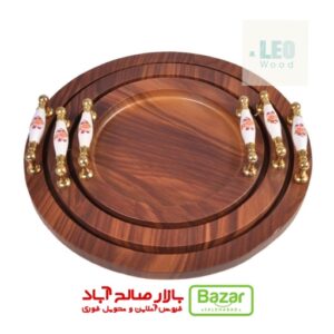سینی وکیوم سه تایی دسته اشرفی