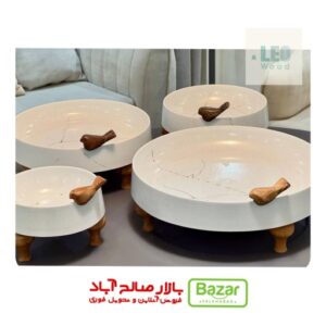 ست پذیرایی 4 تیکه سنگی گنجشک