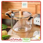 قابلمه پیرکس دسته چوبی