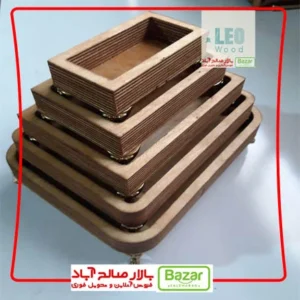 سینی ۵ تیکه طرح مستطیل پایه دار ضخیم عمق 30 میل