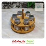 جا ادویه دسته خراطی مکارتی 6 خانه گرد