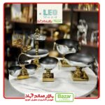 سرویس پذیرایی 5 تکه لوتوس رنگی آبکاری
