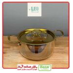قابلمه پیرکس طلایی استیل 2/5 لیتر
