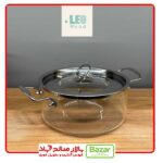 قابلمه پیرکس نقره ای استیل 3/5 لیتر