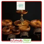 سرویس پذیرایی 5 تکه چوب گردو سوپر براق شکلاتی پایه نئوکلاسیک