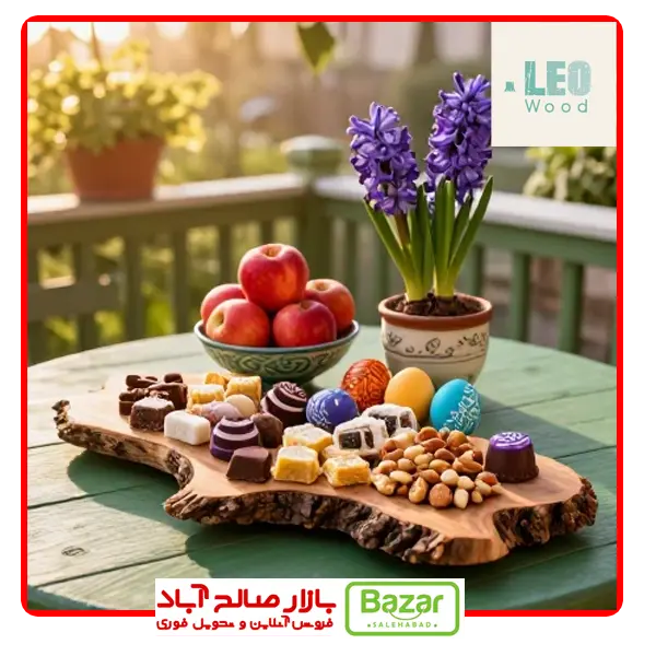 پذیرایی نوروزی با تخته سرو چوب کهور